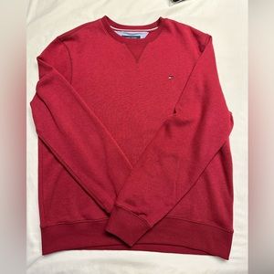 Red tommy crewneck sweater!